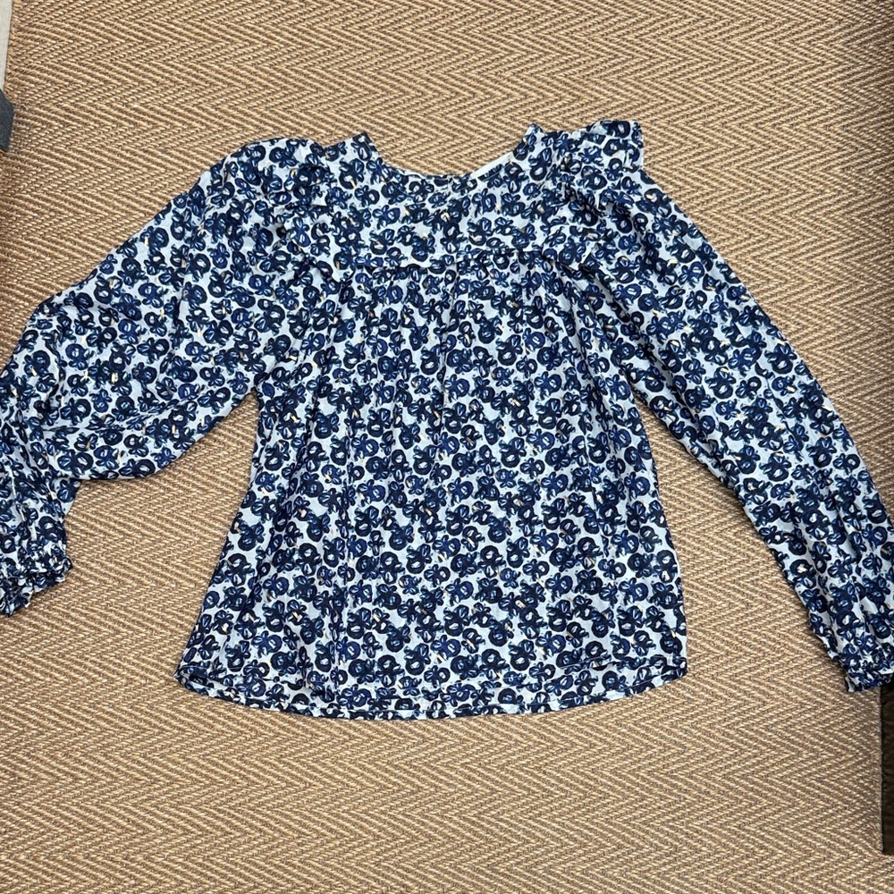 Navy Floral Women's Blouse